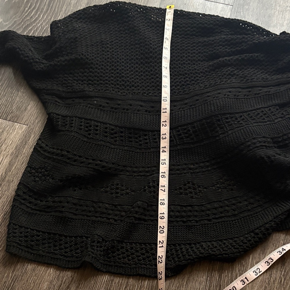 Crochet Open-Knit Fluttery Cardigan Sweater - Picture 8 of 8